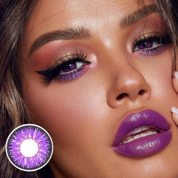 [US Warehouse] Vika tri purple Cosplay Contact Lenses | 1 Year