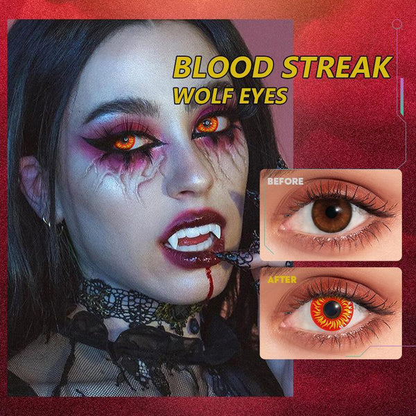 Blood Streak WOLF Cosplay Contact Lenses | 1 Year