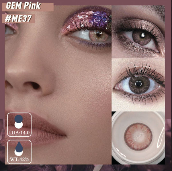 GEM Pink Contact Lenses | 1 Year