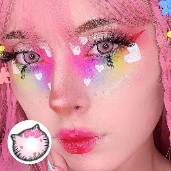 [New] Kitty Pink Cosplay Colored Contact Lenses