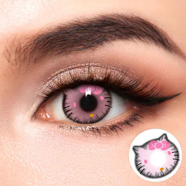 [New] Kitty Pink Cosplay Colored Contact Lenses