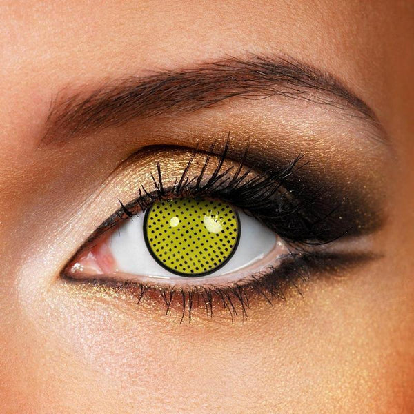 Yellow Mesh Cosplay Contact Lenses | 1 Year