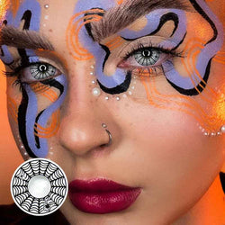 [New] Spider Web White Contact Lenses | 1 Year