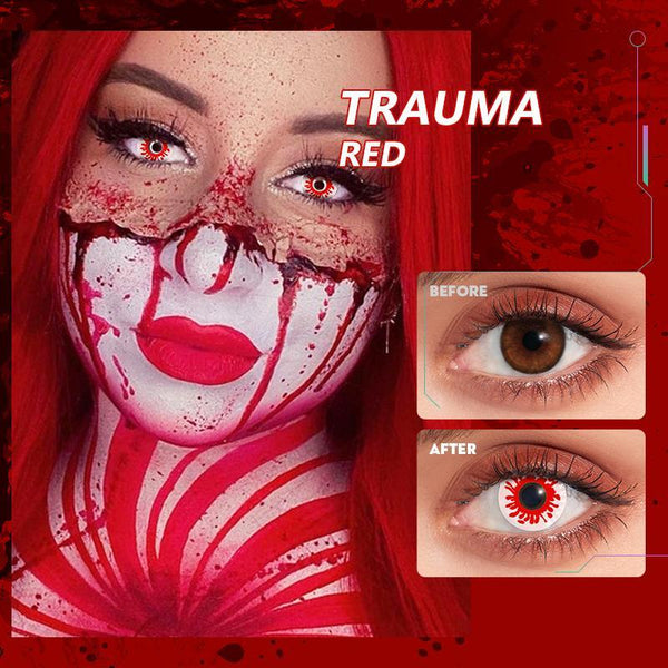 Trauma Red Cosplay Contact Lenses | 1 Year