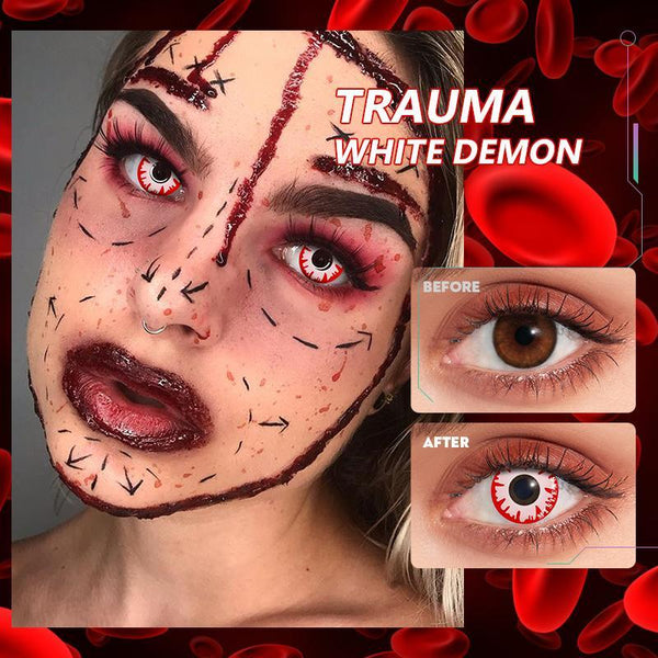 Trauma White Demon Cosplay Contact Lenses | 1 Year