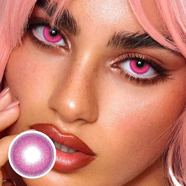 Candy Pink Prescription Contact Lenses | 1 Year