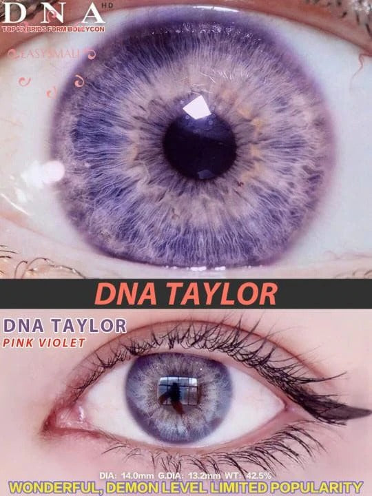 DNA Taylor pink violet Contact Lenses | 1 Year