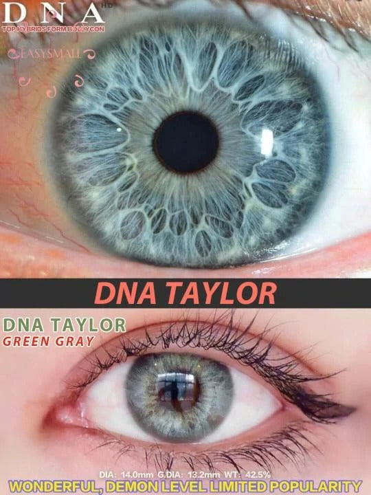 DNA Taylor Green Grey Contact Lenses | 1 Year