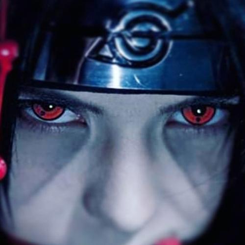Red Sasuke Sharingan crazy halloween contacts in the dark eyes